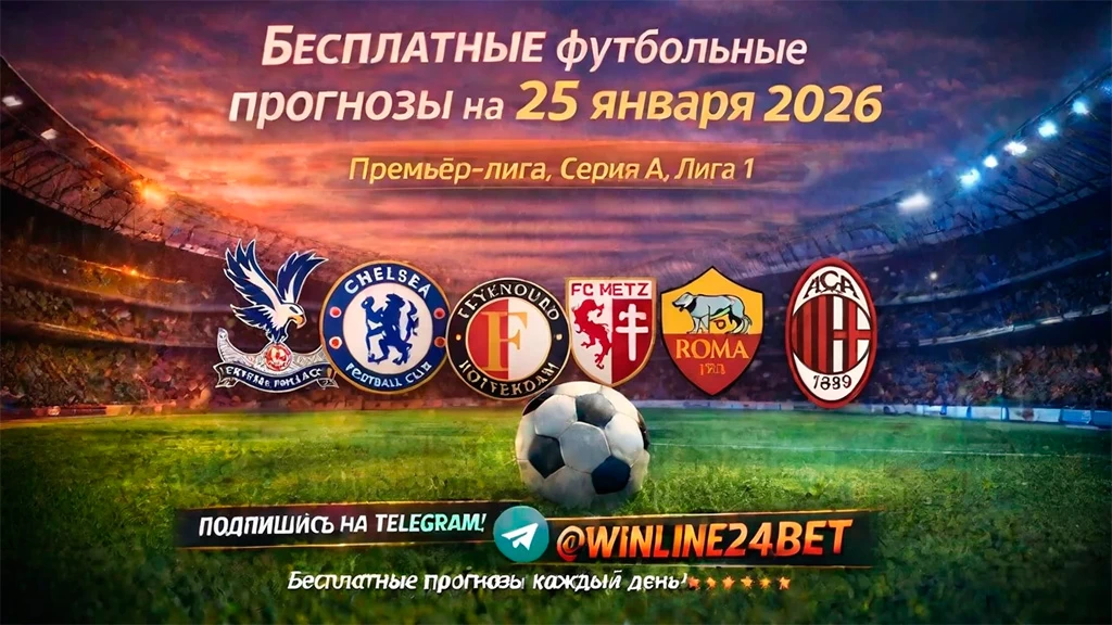 Бесплатные футбольные прогнозы на 25 января 2026 года