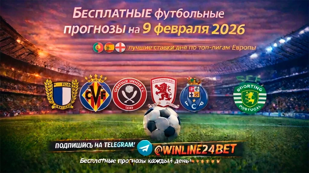 Бесплатные прогнозы на футбол на 9 февраля 2026 года